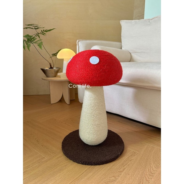 럭셔리 고양이 스크래쳐 놀이 세트 버섯모양 장난감 고양이놀이터 레드머쉬룸 하이 50 x 35cm 레드머쉬룸 로우 34 x 28cm - 상세 이미지 5
