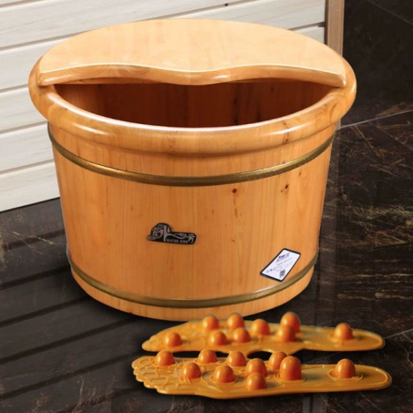 편안한 홈케어 족욕기 발마사지 가정용 뚜껑 중력 배수 바퀴 30cm 41cm 각탕기 지압 물통 족욕통 20cm 양손잡이 통 뚜껑 없음 특가 - 상세 이미지 3