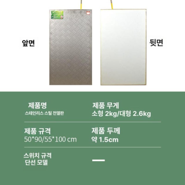 프리미엄 축사난방 송아지 열선 판넬 장판 개집 전기 레드 스틸 고무 50 x 90 일체형 레드 플라스틱 35 x 24 - 상세 이미지 4