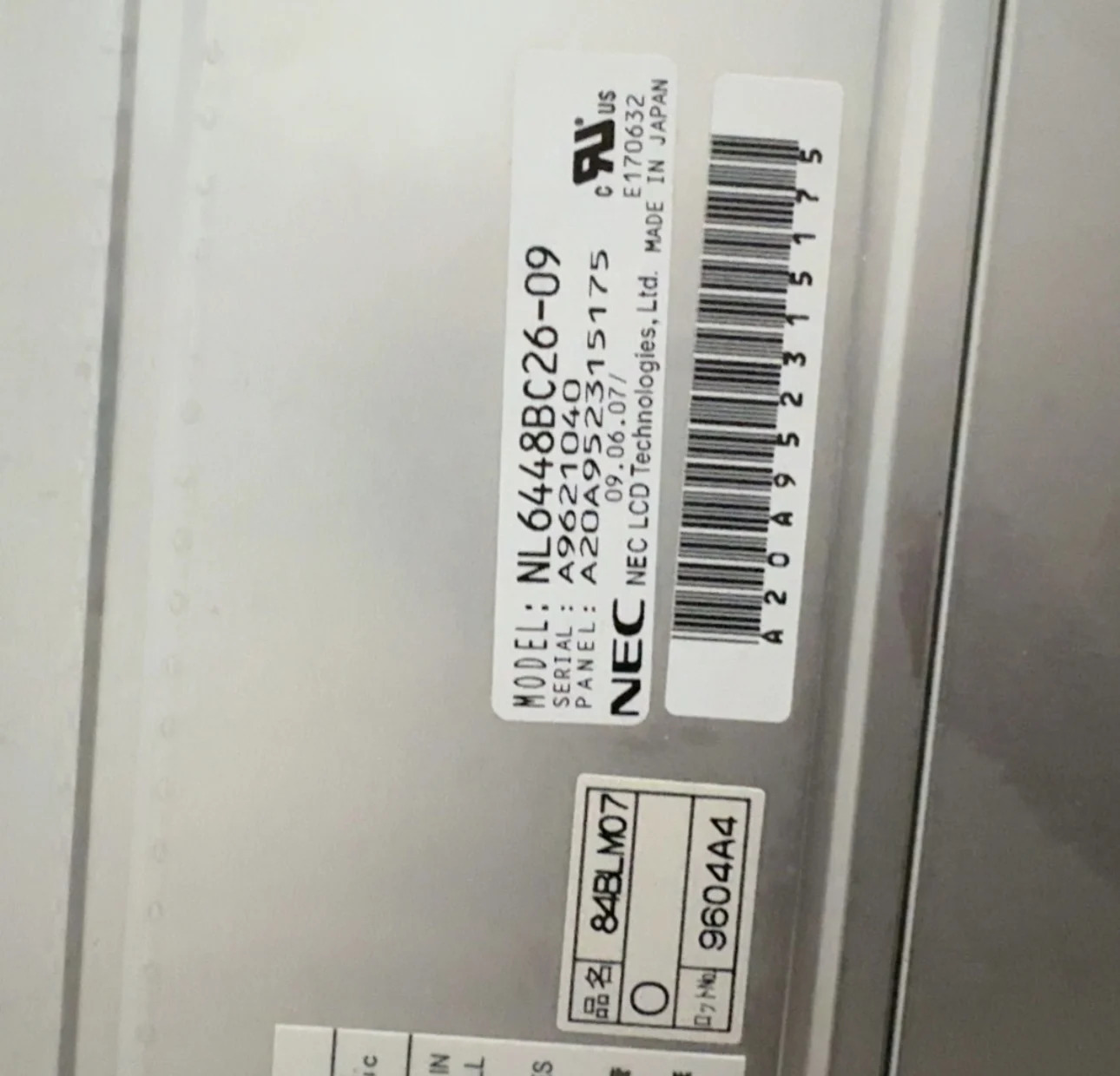 오리지널 8.4인치 NL6448BC26-09 LCD 화면