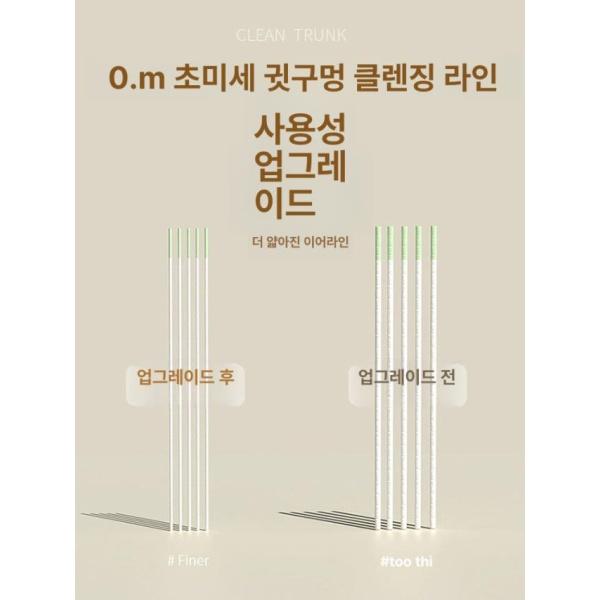 프리미엄 귀청소실 이어클리너 세트 냄새제거 귀소독 민트 180개입 180개입 민트 - 상세 이미지 2