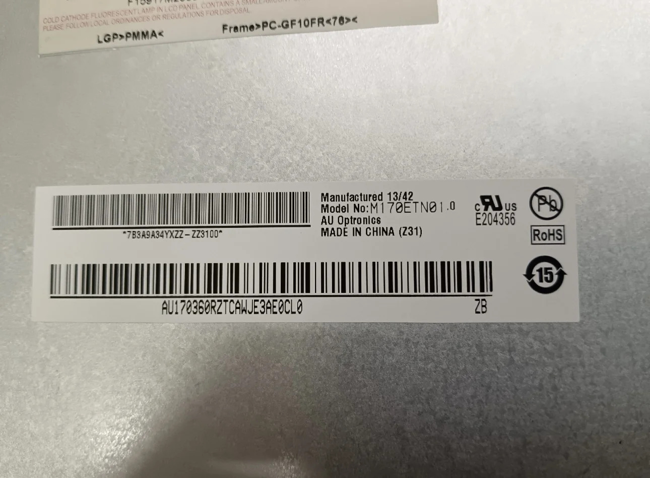 오리지널 17인치 M170ETN01.0 LCD 패널