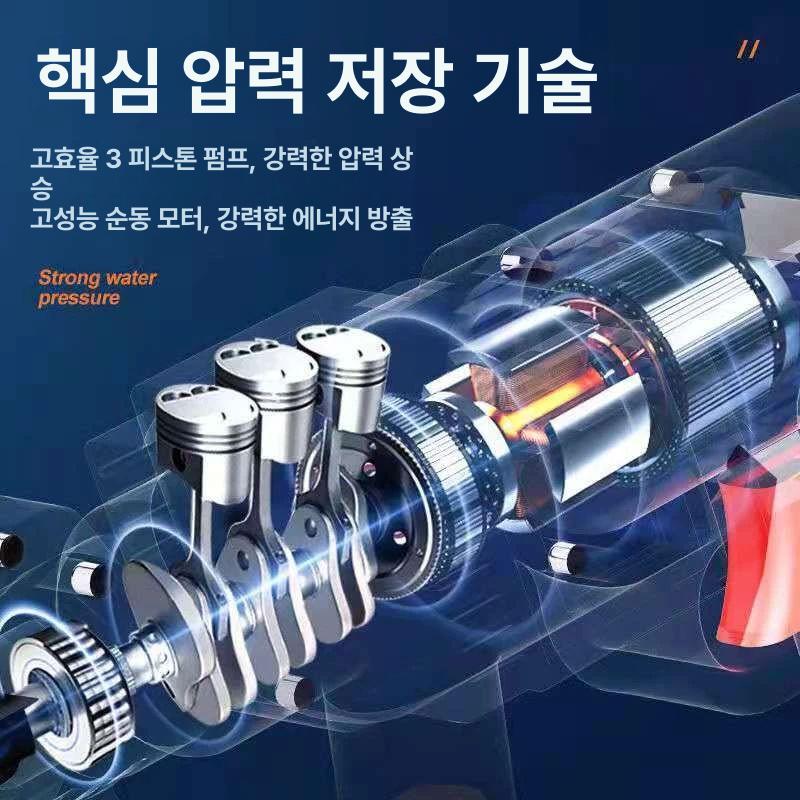 고압 세척기 물분사량 세차건 휴대용 충전식 배터리 충전 전동 물청소 - 상세 이미지 3