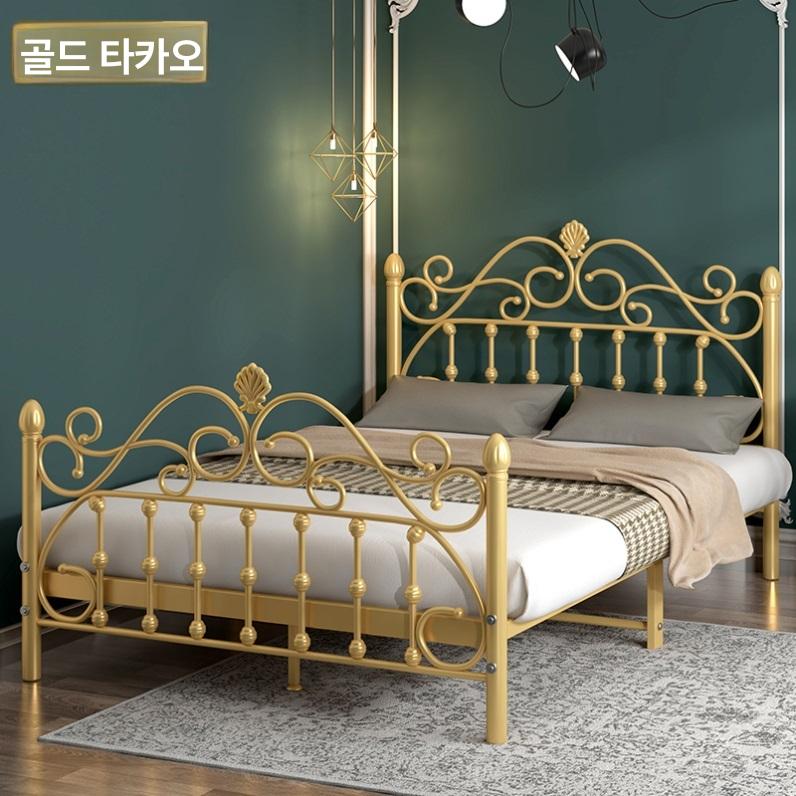 프레임 접이식 심플 디자인 북유럽 스타일 기숙사용 철제 워터핑크 하이테일 + 20cm 스프링 매트리스 1800mm x 2000mm - 상세 이미지 3