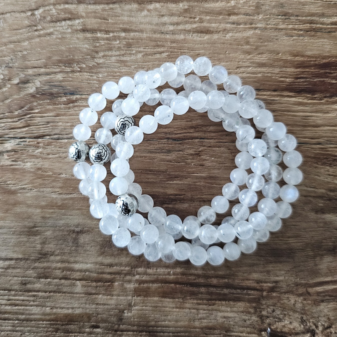 새로운 시작, 연애운, 인간관계, 감정의 안정 문스톤 천연원석 팔찌