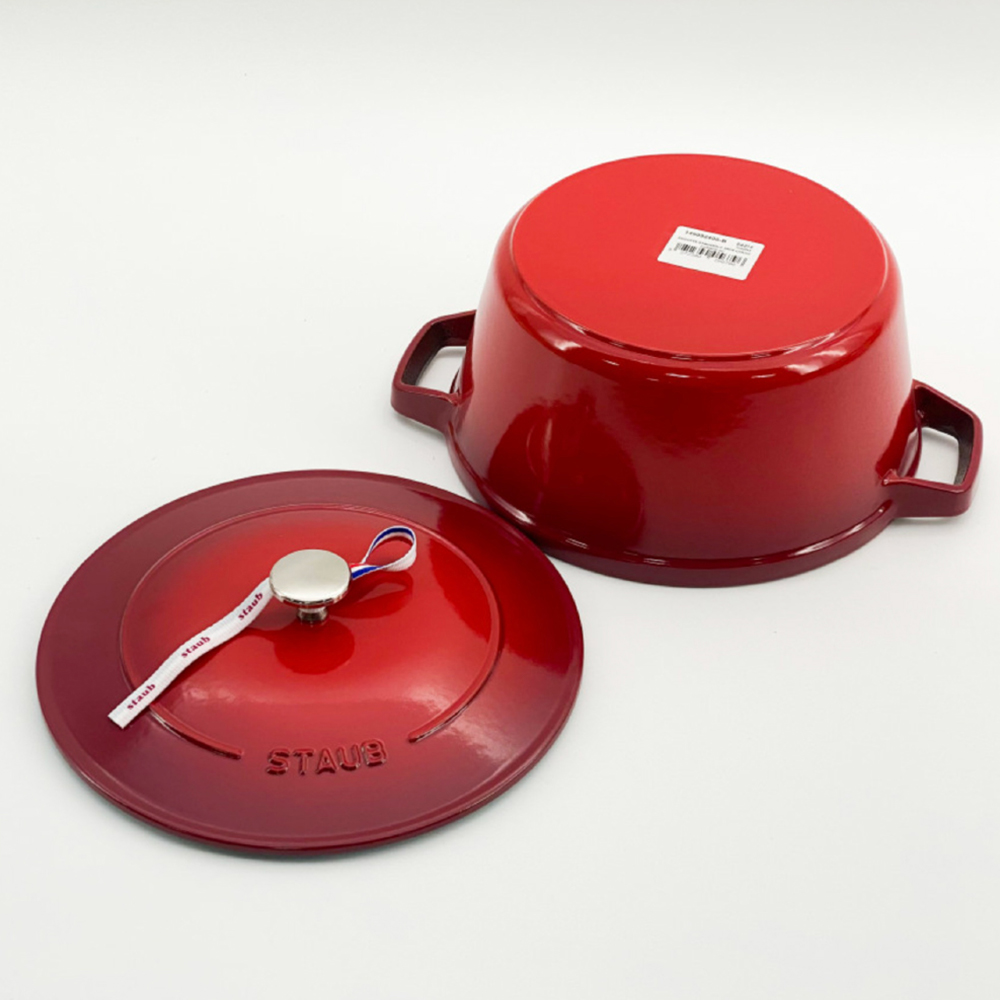 스타우브 STAUB 원형 꼬꼬떼 24cm 깊은형 체리 145092406-B 프랑스 B품 이미지 6