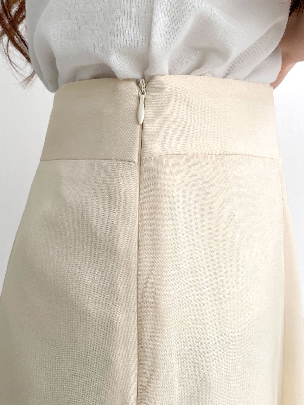 A라인스커트 봄스커트 훌 하이웨스트 정장 롱 치마 - 상세 이미지 3
