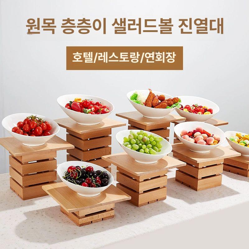 뷔페 그릇받침 호텔 거치대 플레이팅 과일 접시 디저트 세트 9 철제아트 - 상세 이미지 3
