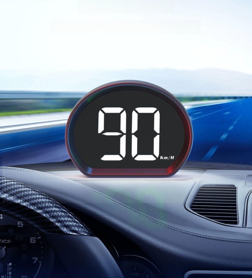 GPS 속도계 자동차 속도 계기판 HUD 디스플레이 블랙 ABS 디지털 X3 화이트 OBD - 상품 이미지