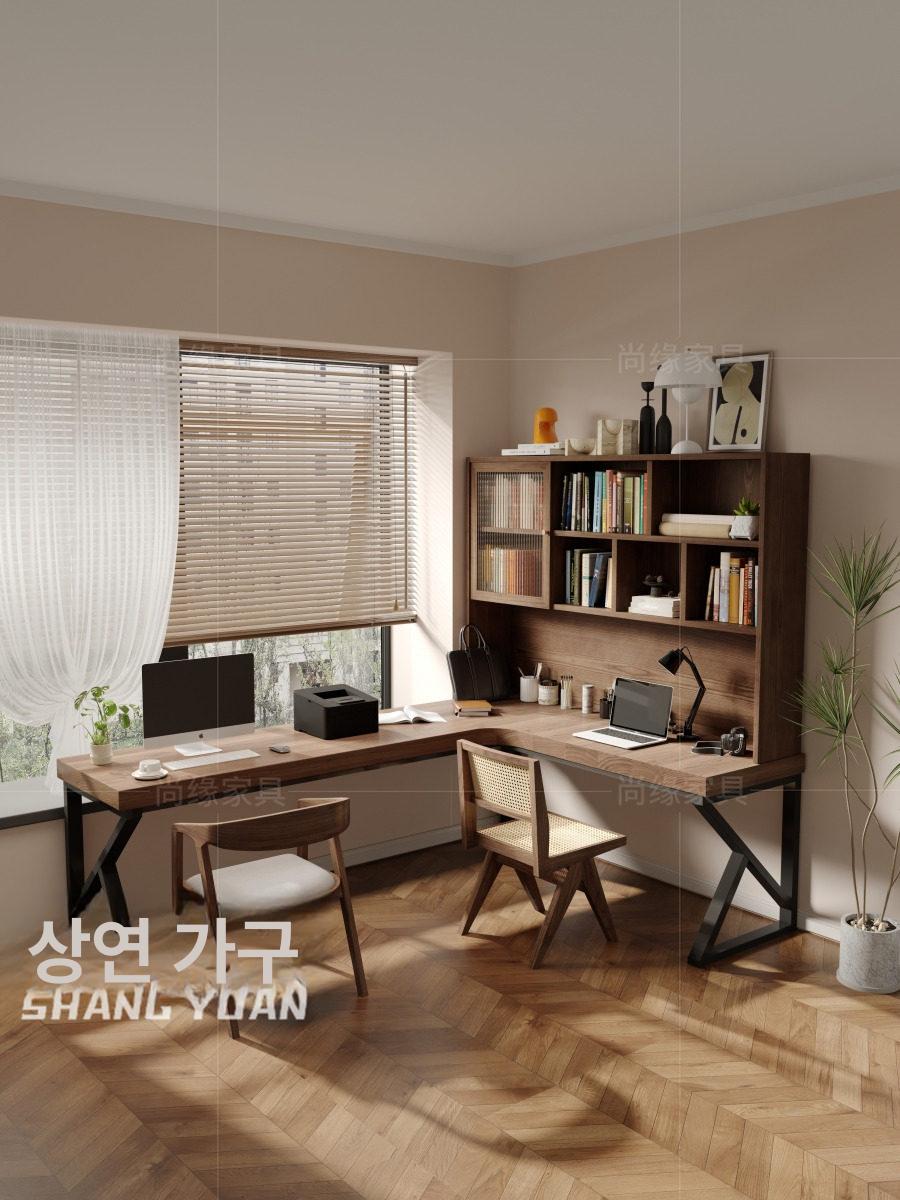 코너형 L자형 서재용 모서리 사무용 데스크 컴퓨터 단일 책상 120 x 100cm - 상세 이미지 3