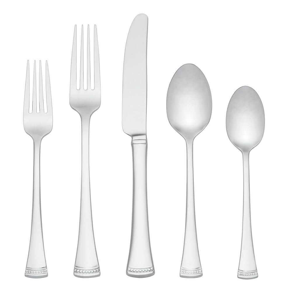 Lenox 899224 Portola Mirror 20피스 세트, 플랫웨어 4인용 20 Count Stainless - 상품 이미지