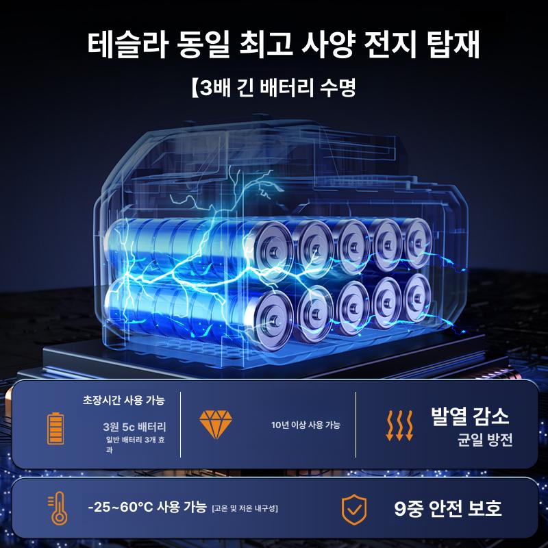 무선 공기주입기 충전식 휴대용 셀프 타이어 주입기 초고압 리튬배터리 60대차량 - 상세 이미지 4