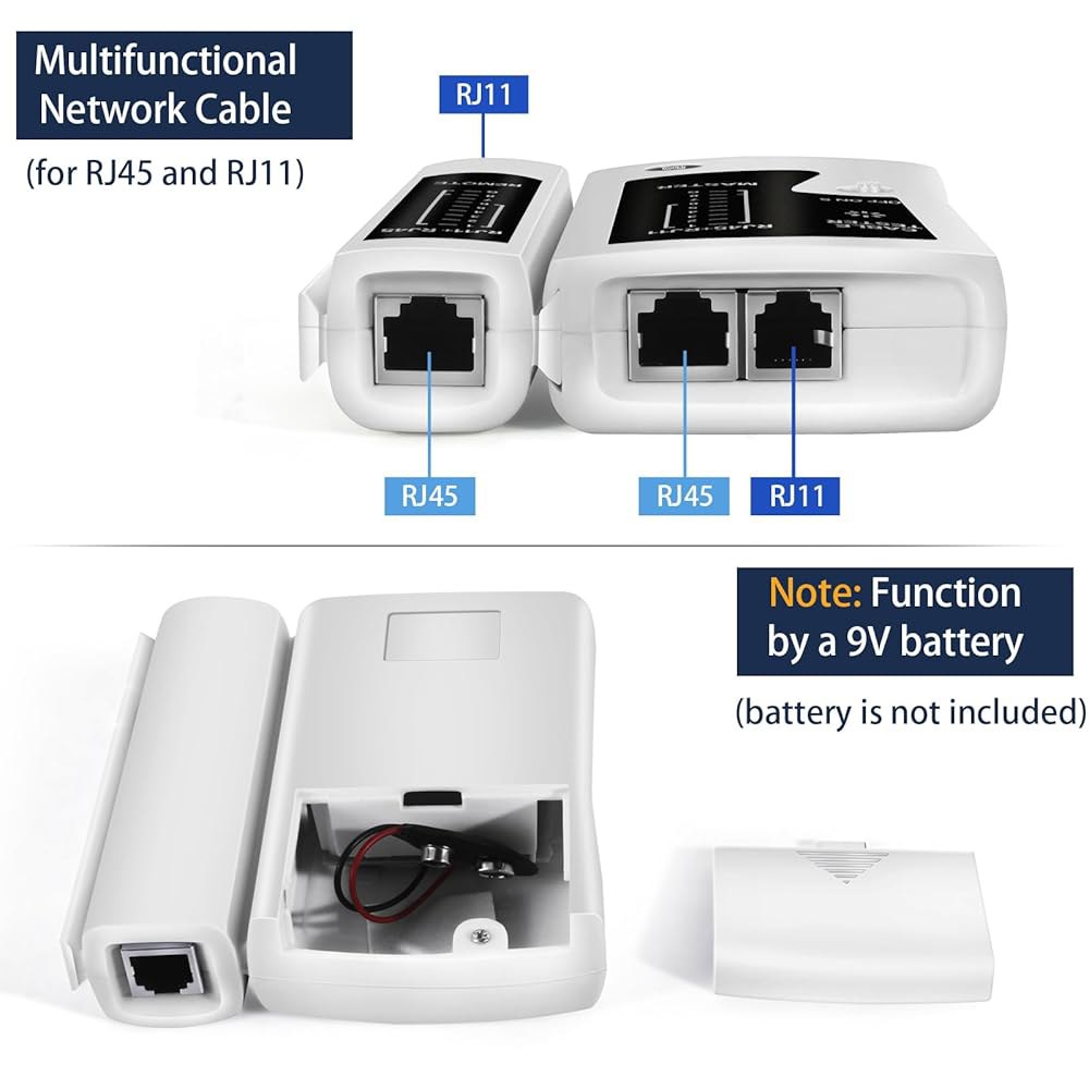 LAN RJ45 Cat5e Cat6a Cat7 UTP / 차폐 케이블 및 RJ11 RJ12용 네트워크 이더넷 테스터 Network Tester - 상세 이미지 3