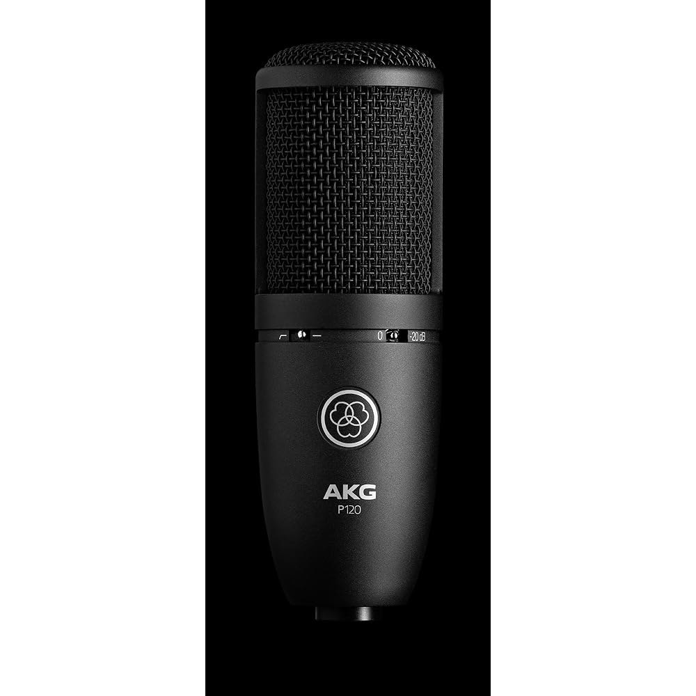 AKG Pro 오디오 P120 - 깨끗한 보컬과 악기를 위한 합리적인 가격의 2/3인치 다이어프램 콘덴서 마이크. 스튜디오 녹음 또는 라이브. XLR 커넥터. 블랙 P120 - 상세 이미지 2