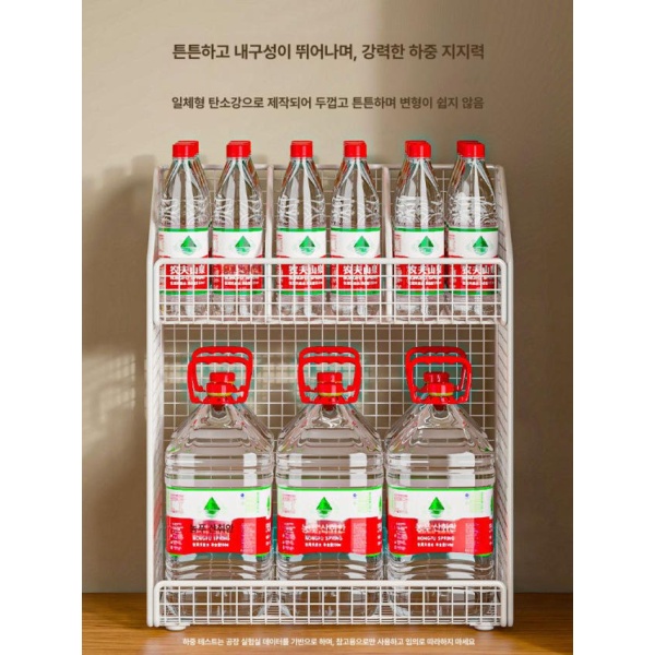 모던 이동식 수납 책꽂이 화이트 3단 바퀴 포함 탁자 거실 테이블 아래 좌탁 협탁 화이트 2단 바퀴 미포함 - 상세 이미지 4