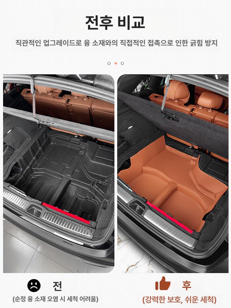 트렁크 하부 보관함 호환 패드 매트 가죽 방지 스크래치 1 중앙 용 구획 인테리어 케이스 - 상세 이미지 4