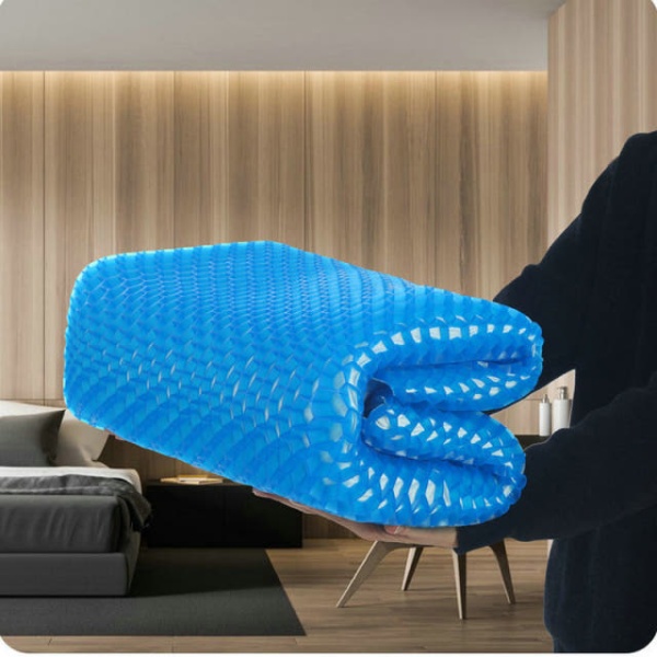 시원한 쿨젤 매트 통풍패드 벌집 건식 실리콘 깔판 깔개 시트 커버 없음 블루 60 x 90x1cm 커버 없음 블루 60 x 90x1cm - 상세 이미지 3