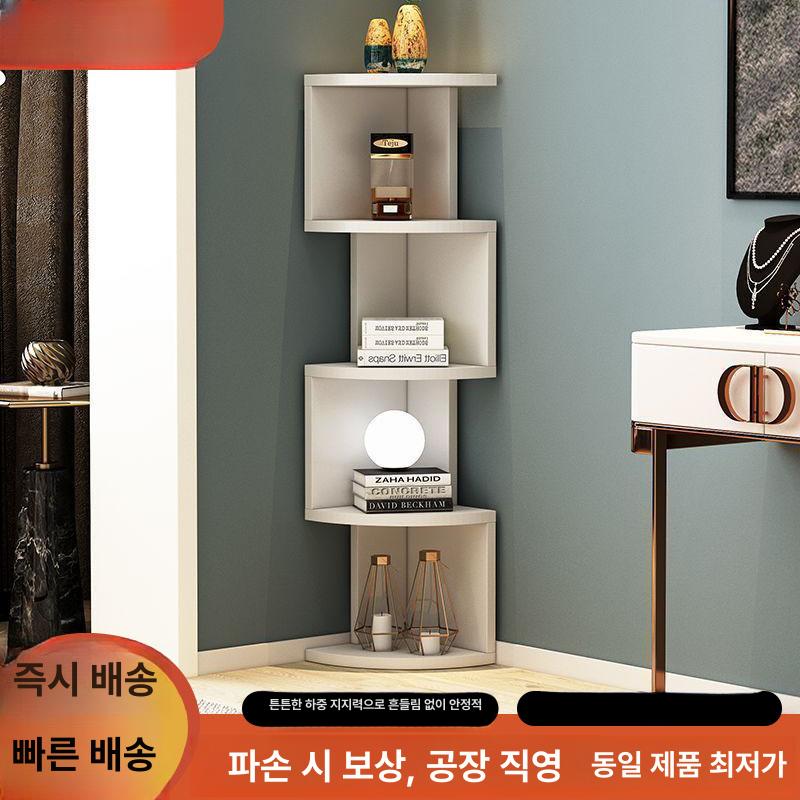 코너장 코너선반장 구석장 코너장식장 선반장 3층 원목 선반 납장 삼각 폭좁은 틈새 양주 - 상세 이미지 2