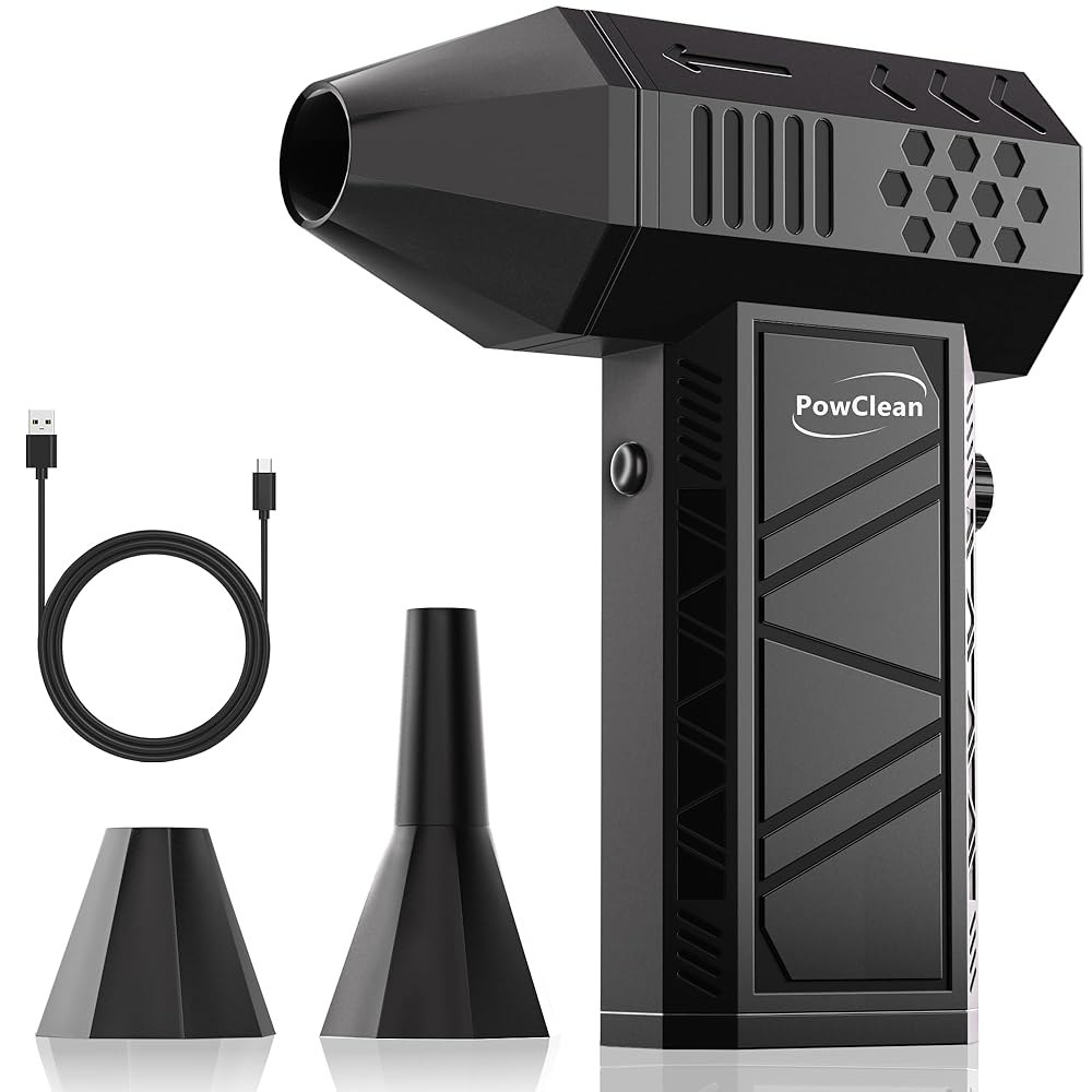 압축 공기 집진기, 전기 초강력 1300RPM 미니 송풍기 건, 컴퓨터 키보드용 먼지 송풍기, 자동차 청소, 가정 및 실외용 - 상품 이미지