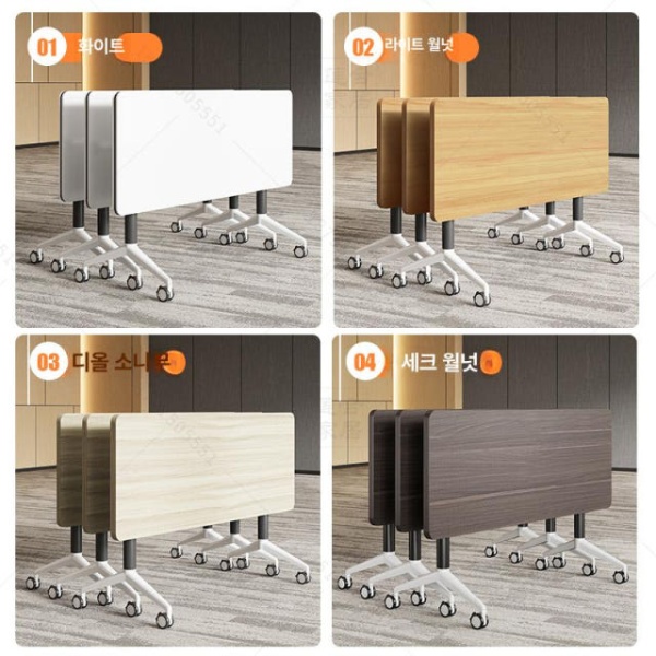스마트 이동식 강의실 책상 교실 회의실 다기능 1200W x 400D 750 접이식 책걸상 1200W x 400D x 750 - 상세 이미지 4