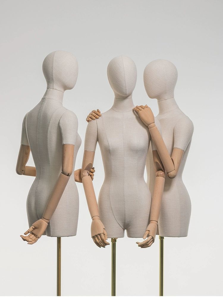 상반신 목걸이거치대 촬영용 전시용 마네킨 여성용 조립 화이트 반신 손 곡선 모서리 실버 사각 받침대 - 상세 이미지 2