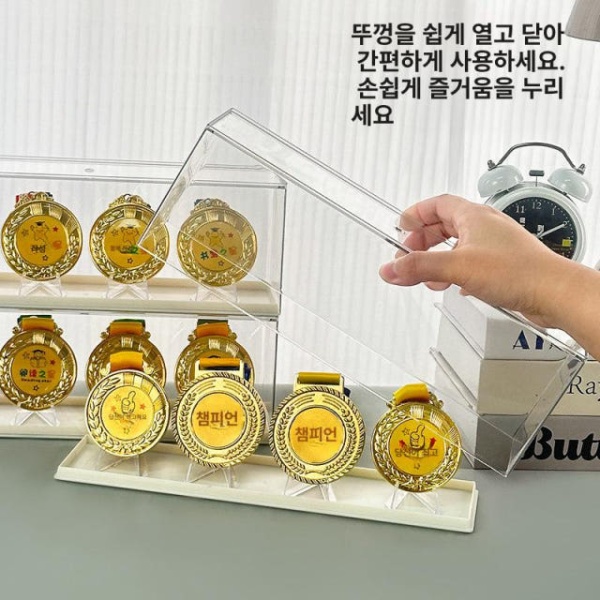 프리미엄 메달 진열대 확장형 철제 마라톤 전시 거치대 벽걸이 전시대 2개 10개 12개 1개 5개 6개 - 상세 이미지 5