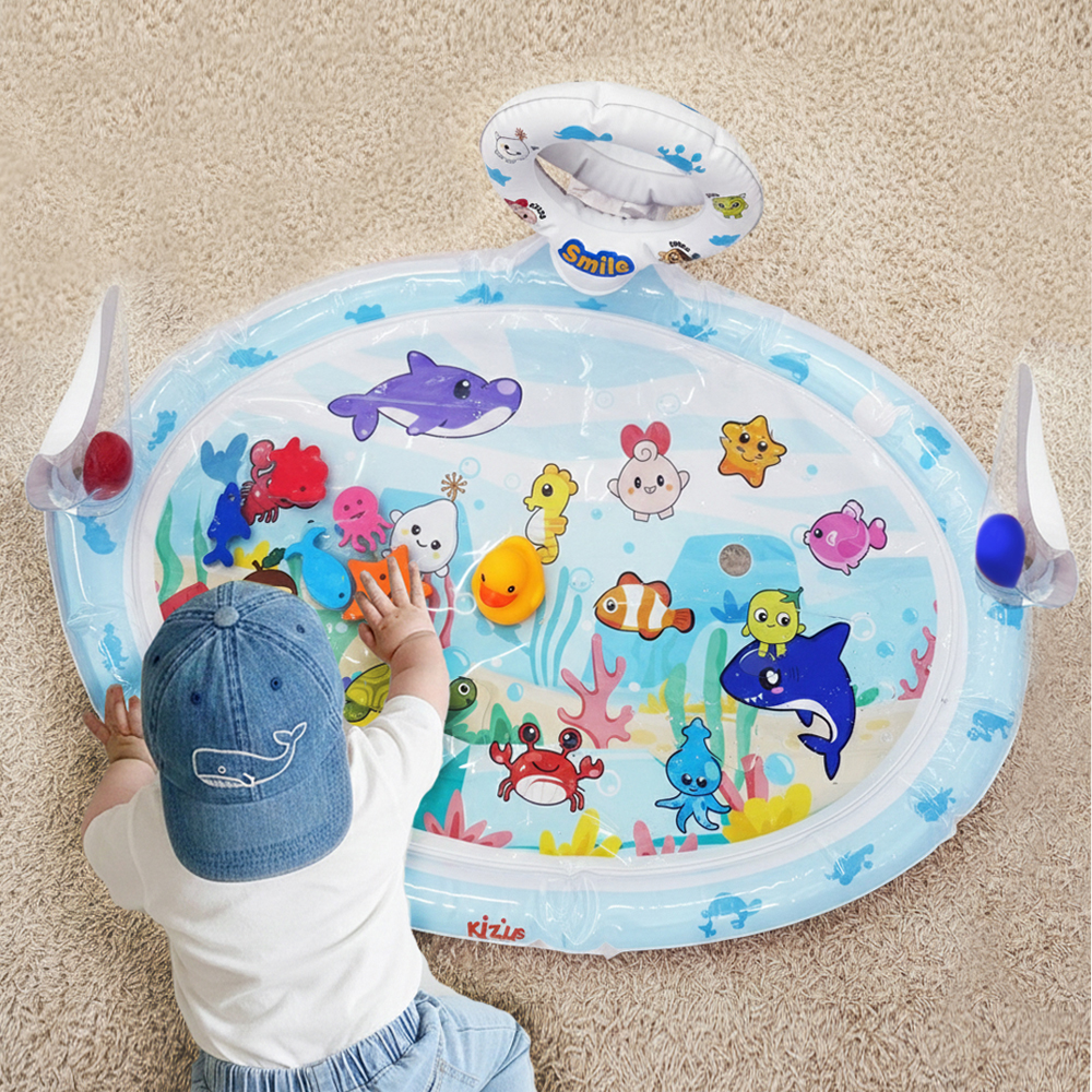 키저스 베베 플레이타임 아기 워터매트 터미타임 장난감 신생아 백일 선물 블루