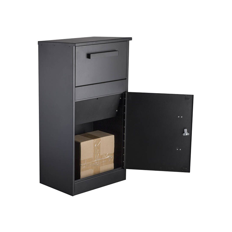 야외 방수 우편함 블랙 스테인리스 수동 우편박스 블랙 w500 x d375 x h1000mm - 상세 이미지 3