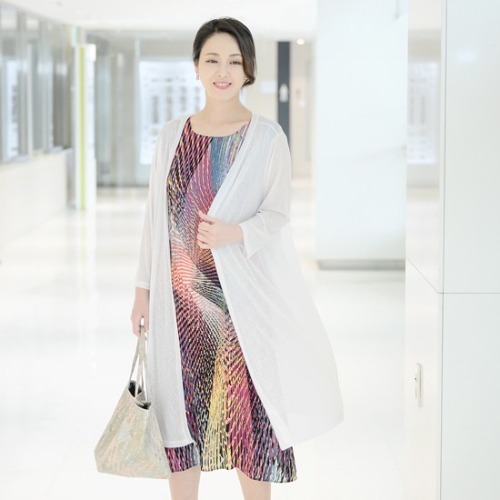 엄마옷 조이마담 J2801 쉬폰 롱 가디건 중년여성의류 - 상품 이미지