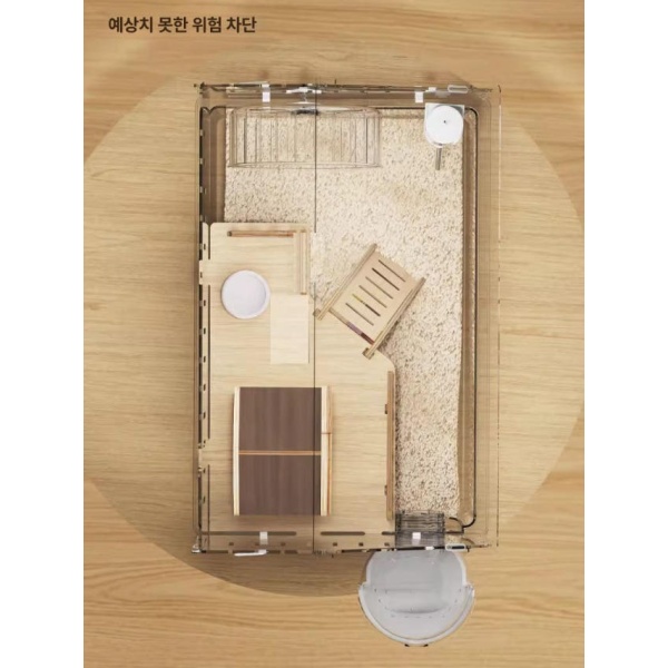 프리미엄 케이지 흰족제비용 튜브 터널 은신처 드림 빌라 9개 세트 완전 투명 37cm 높이 투명 아크릴 단일 케이지 - 상세 이미지 4