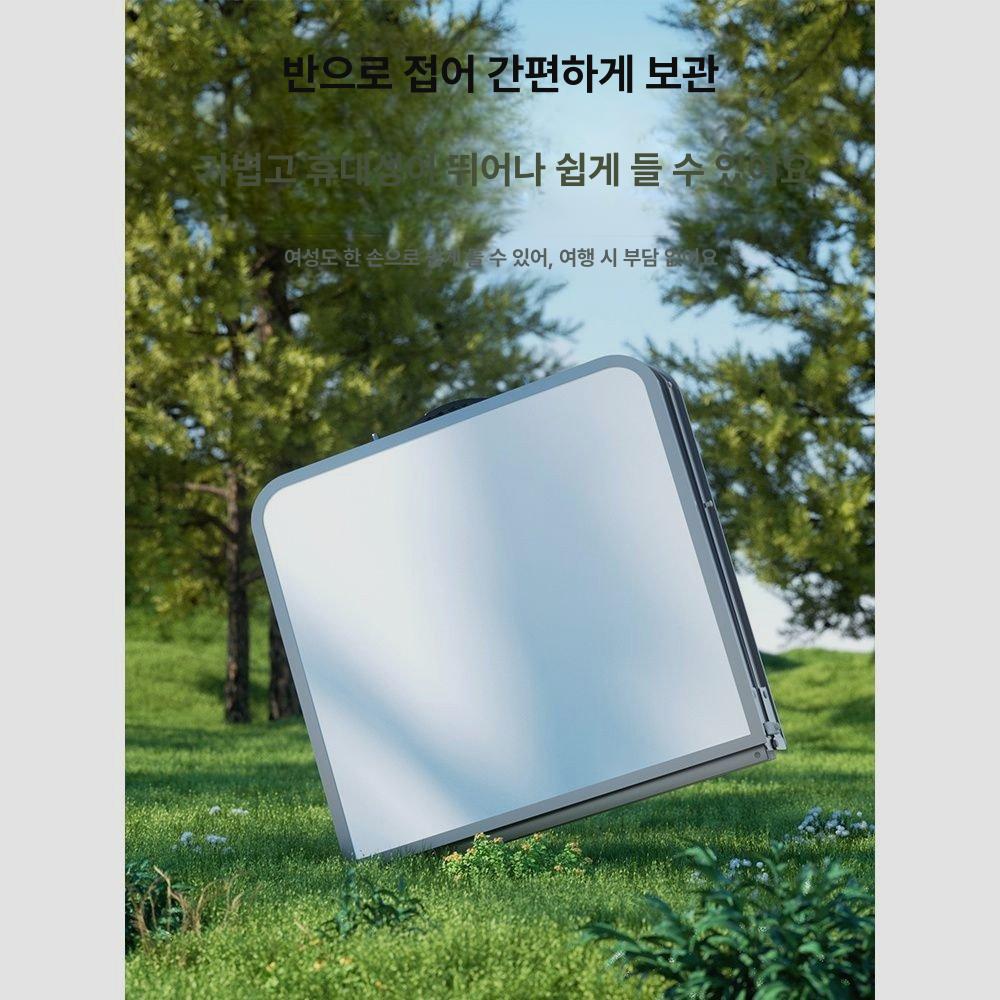 야외 접이식 테이블 행사용 테라스 이동식 피크닉 편의점 3단 화이트 길이120너비60 없음 - 상세 이미지 4
