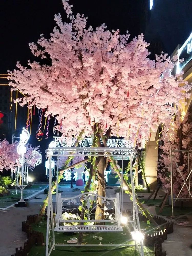 인조 벚꽃나무 쇼핑몰 스튜디오 장식품 봄 연장형 가짜 1.8m 높이 1.2m 폭 - 상세 이미지 5