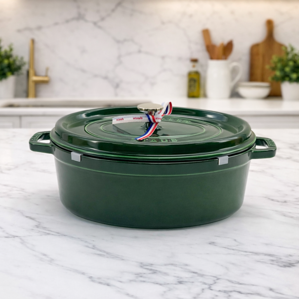 스타우브 STAUB 오벌 꼬꼬떼 29cm, 바질그린 11092985-B 프랑스 B품 - 상품 이미지