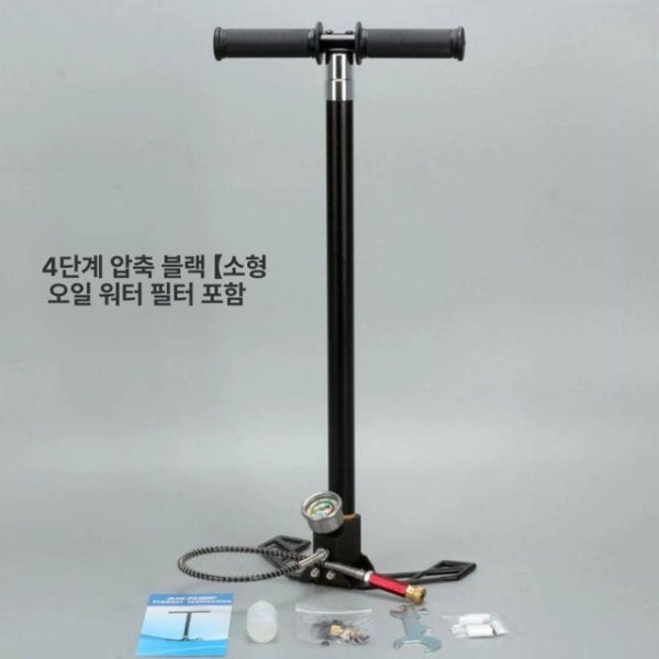 최신형 산소통 충전기 고압 에어펌프 압축기 피스톤 수냉식 수중 4단 접이식 게이지 화이트 소형 3단 고정식 블랙 소형 - 상세 이미지 3