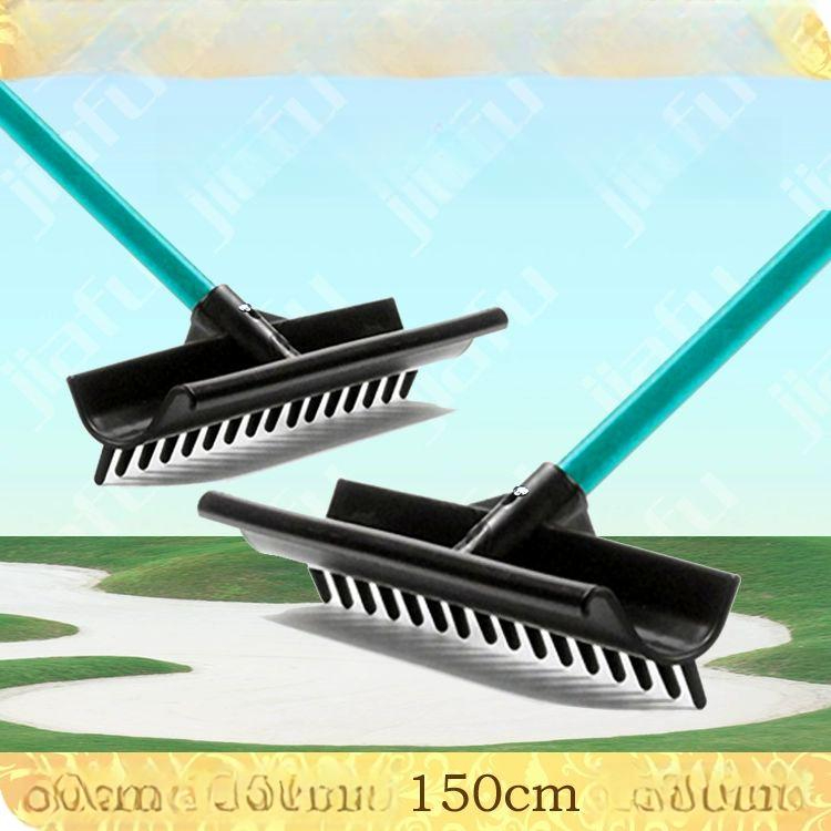 모래 정리 도구 운동장 써레 막대 평탄화 유리섬유 샌드 갈퀴 38cm 봉길이 150cm - 상품 이미지