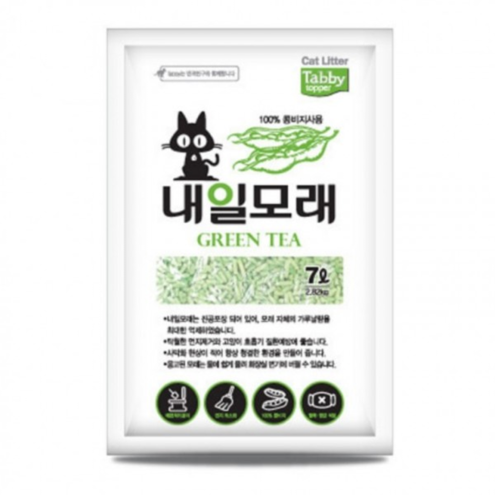 고양이 내일 두부 모래 콩비지 녹차 7L 6개 친환경 탈취 - 상품 이미지