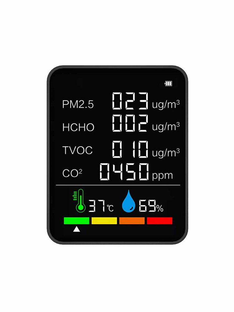 가정용 공기 측정기 충전 감지기 공기질 측정 농도 산소 9-in-1 Tuya WiFi+시간 날짜 A - 상세 이미지 4