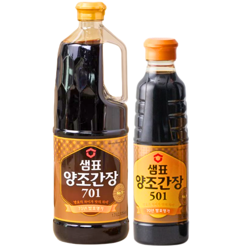 샘표 양조간장 701 1.7L x1개 + 양조간장 501 500ml x1개 - 상품 이미지