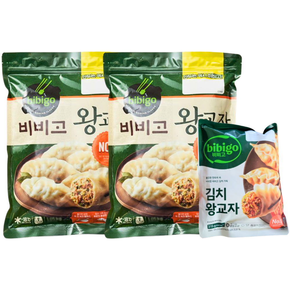 CJ비비고 왕교자 만두 1.05kg x2개 + 김치왕교자 315g x1개 - 상품 이미지