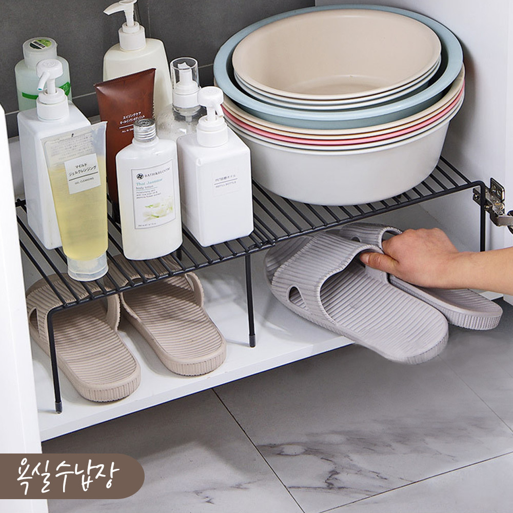 확장형 다용도 정리선반 접시 주방 싱크대 슬라이드 길이조절 - 상세 이미지 4