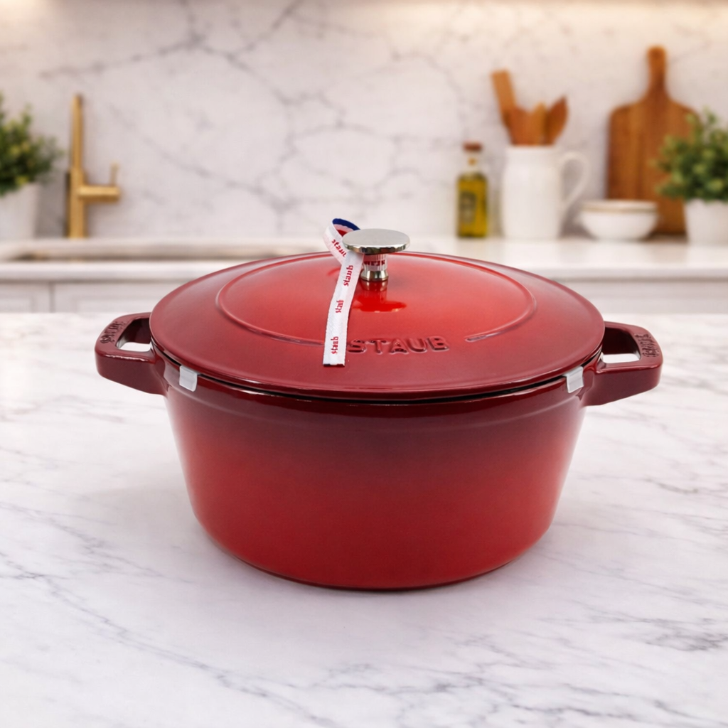 스타우브 STAUB 원형 꼬꼬떼 24cm 깊은형 체리 145092406-B 프랑스 B품 - 상품 이미지
