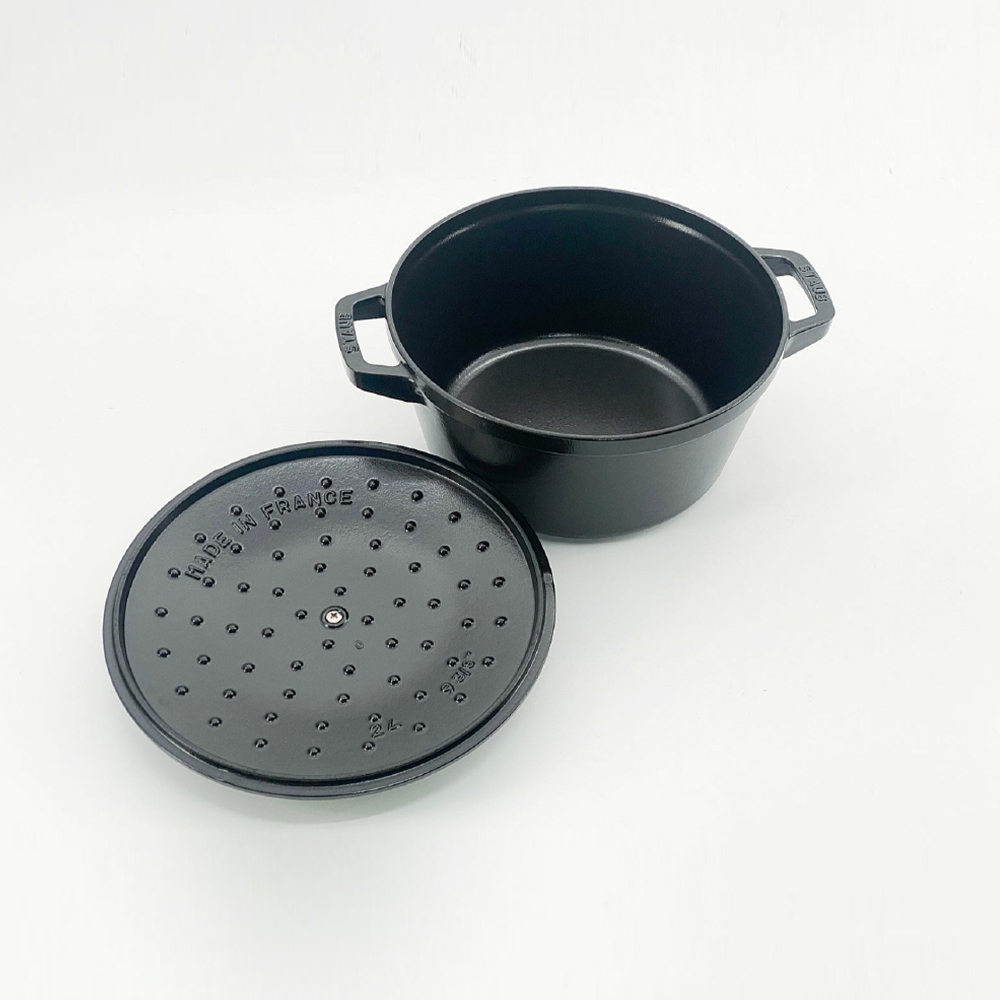 스타우브 STAUB 원형 꼬꼬떼 24cm 깊은형 블랙 145092423-B 프랑스 B품 - 상세 이미지 5