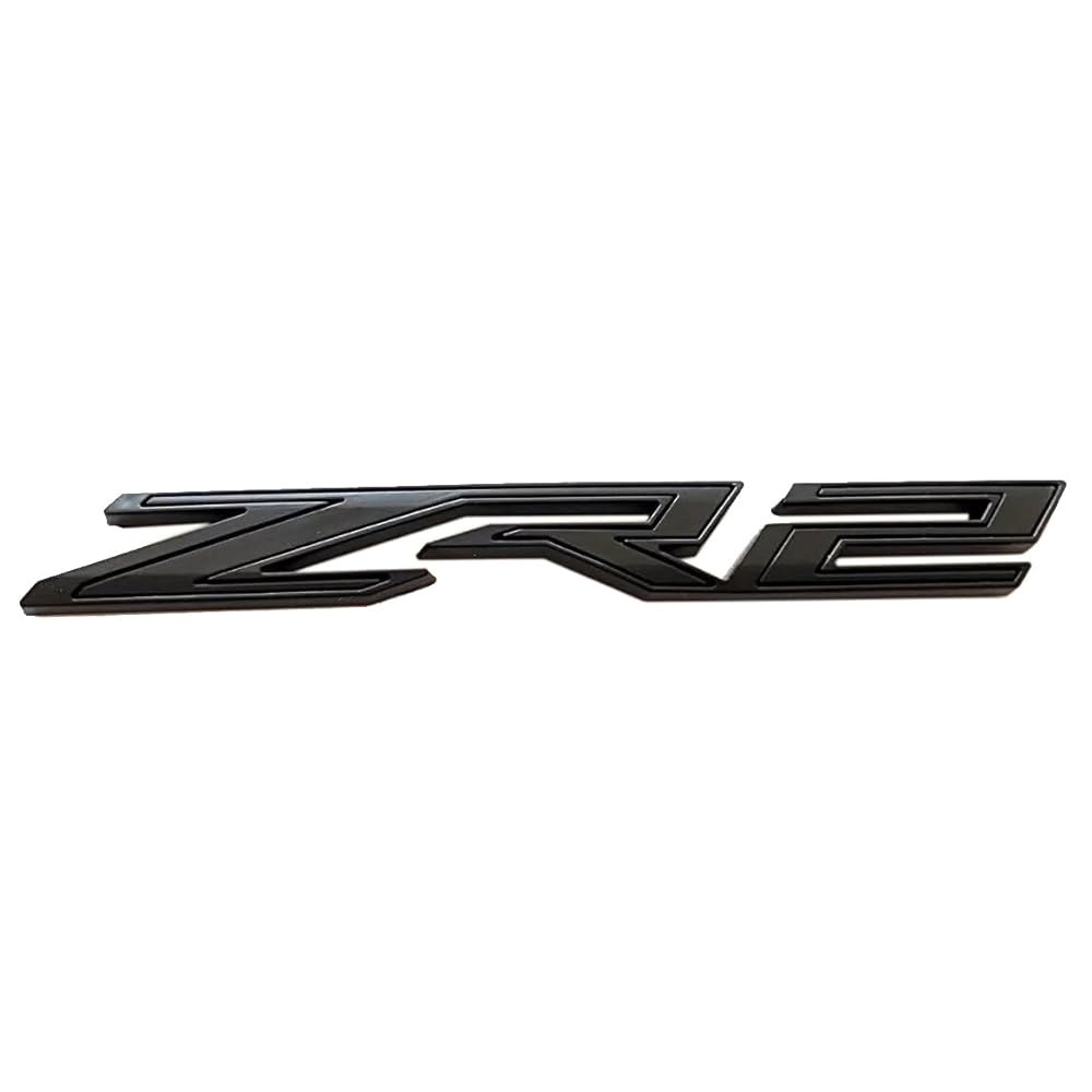 1Pc ZR2 Emblem 3D Badge Replacement Colorado 2019-2025 Sticker Tailgate Nameplate Rear (Matte Black) - 상품 이미지