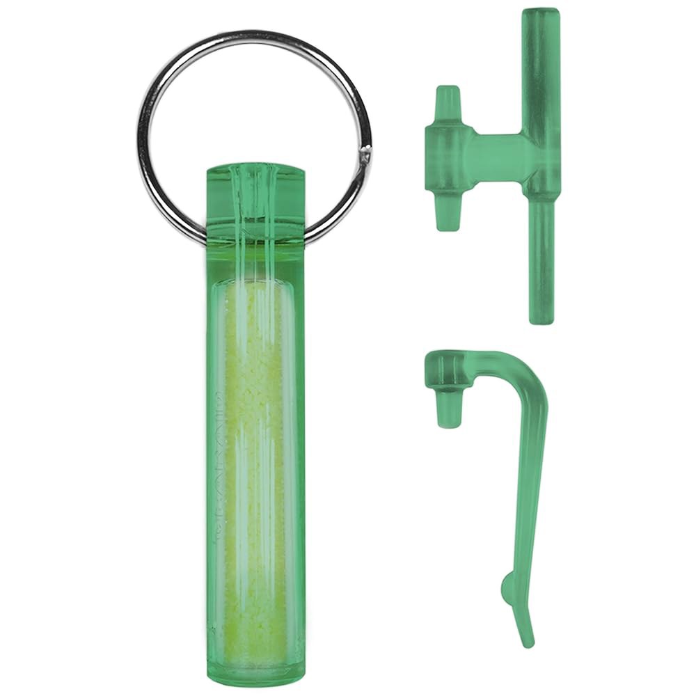 GEAR AID Ni Glo 5.1cm(2인치) 다목적 하이킹, 글로우 2팩 키체인 - 다이빙, 응급 낚시, 캠핑, 액세서리, 일상 키트 야광 사용을 및 충전식 스쿠버 그린, 위한 - 상세 이미지 3