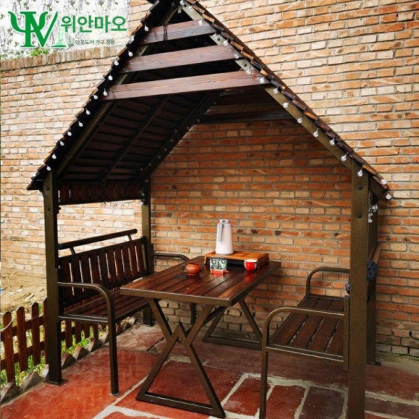 프리미엄 야외 쉼터 테라스 목재 파빌리온 가제보 원두막 펜션 조명 없음 조명 없음 - 상세 이미지 2