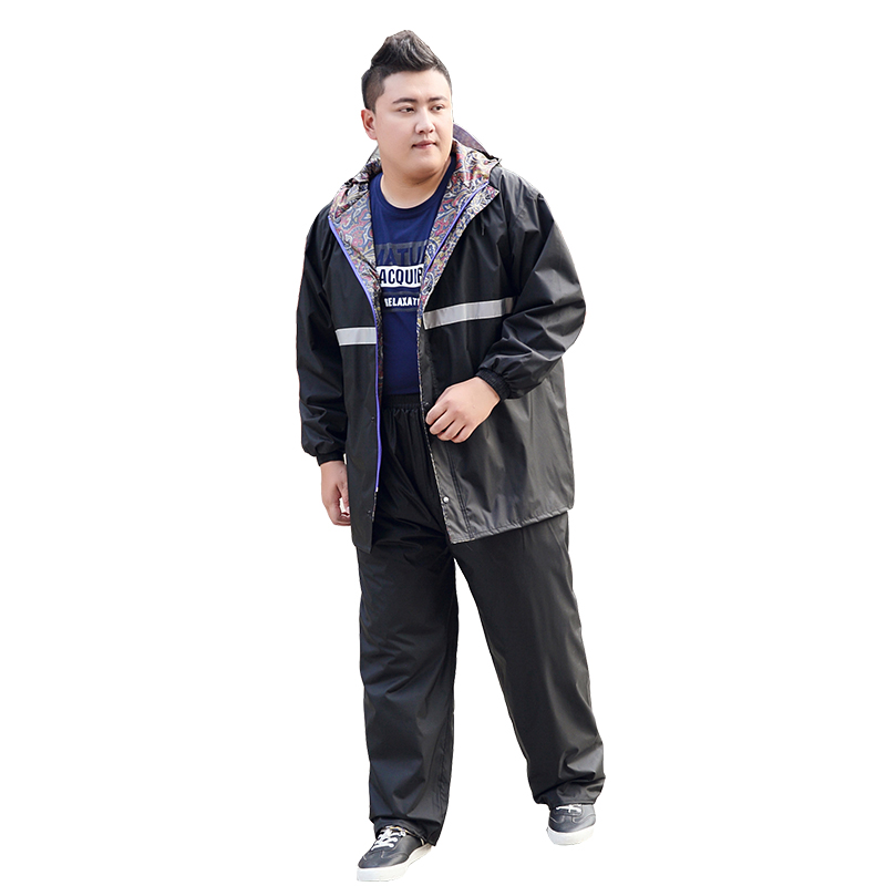 남성 배달라이더 우의 배달우의 오토바이 러버 우비 전신 더블레이어 블랙 XXL - 상품 이미지