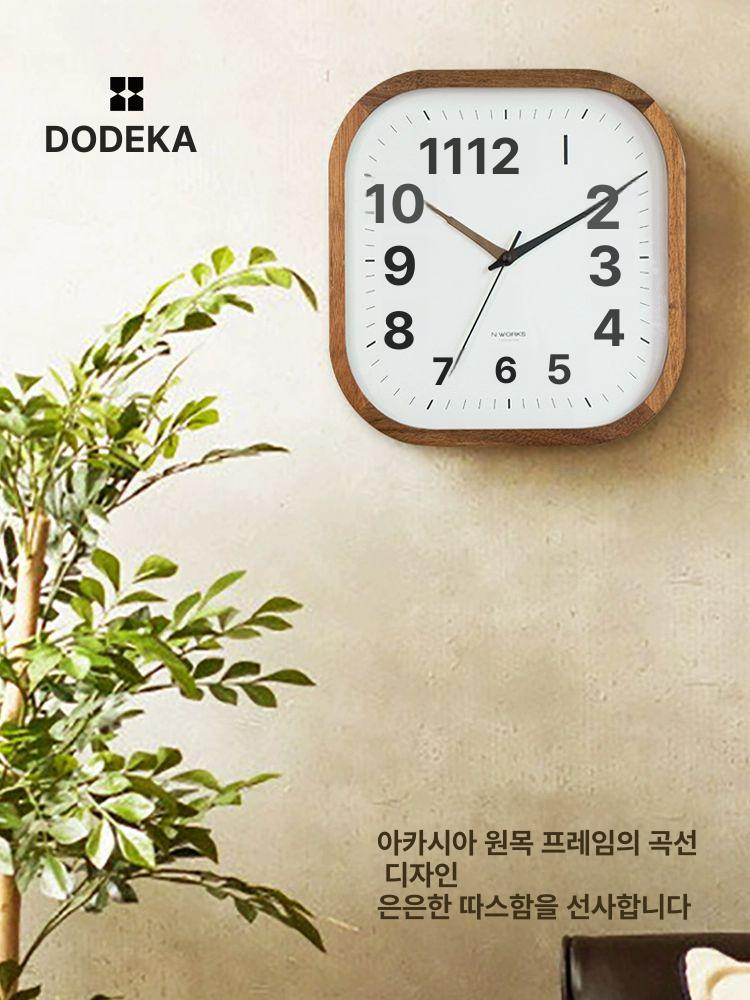 레트로 빈티지 원목 엔틱 벽걸이 시계 거실 인테리어사무실 북유럽 - 상세 이미지 4