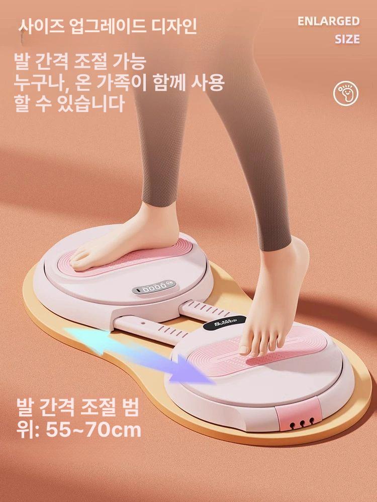 운동기구 유산소 허리돌리기 회전판 옆구리 홈트 원판 핑크 A - 상세 이미지 2