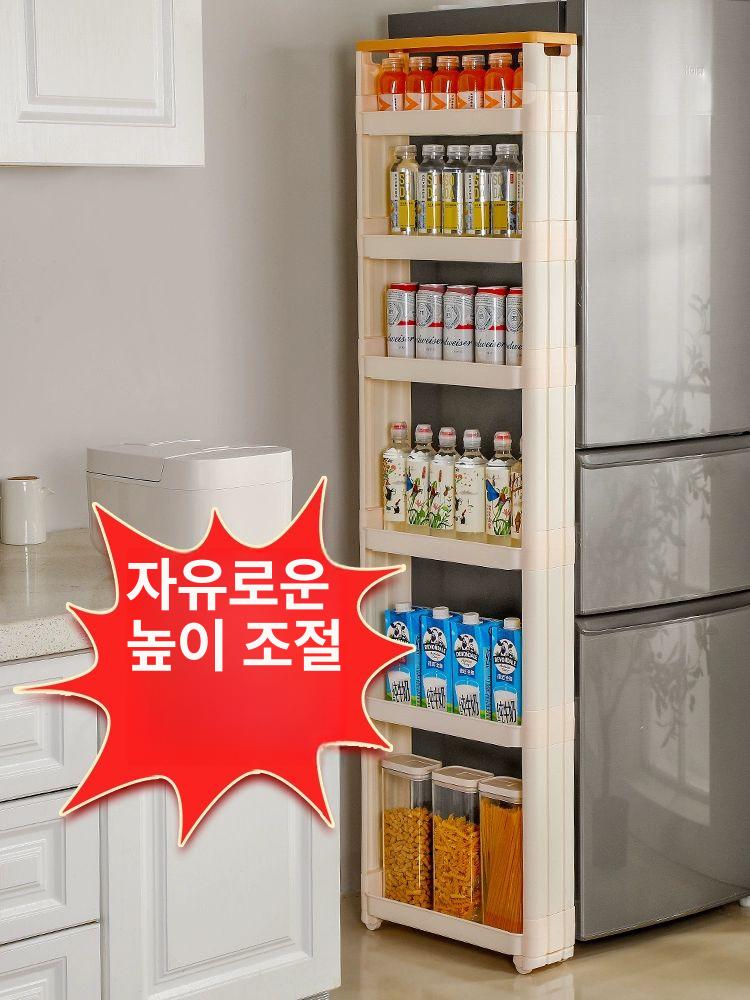 10cm 틈새장 베란다 좁은 슬림 선반 폭 수납 9cm 60cm 3칸 77cm - 상세 이미지 2