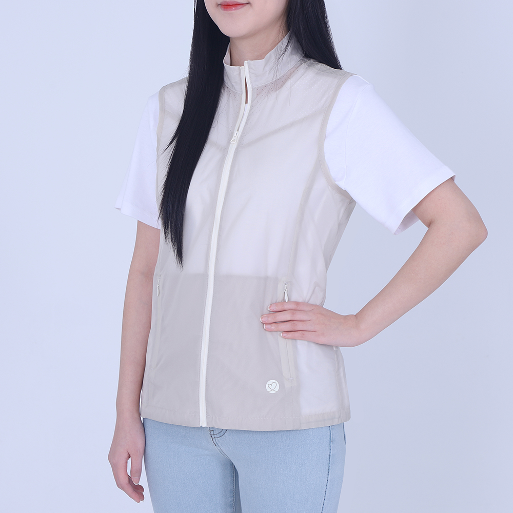여성 봄 아노락조끼 바스락 바람막이 얇은 경량 시스루 베스트 이미지 2